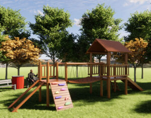 Playground Infantil de Madeira Tratada - Tekmad Modelo TK2